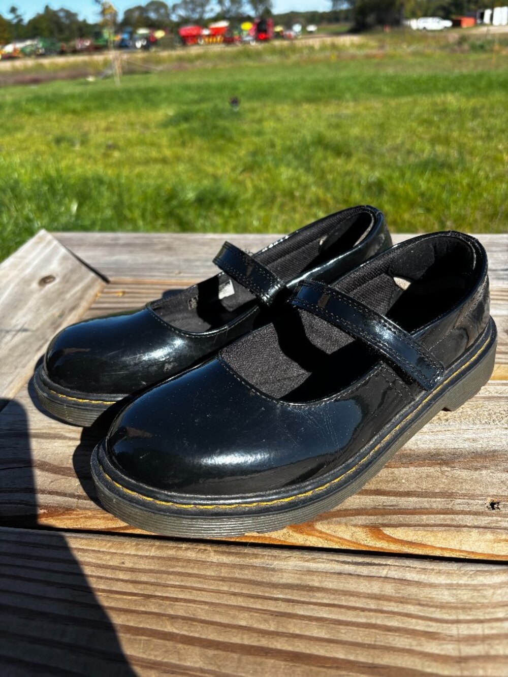 Dr. Martens Black Patent Leather Mary Janes